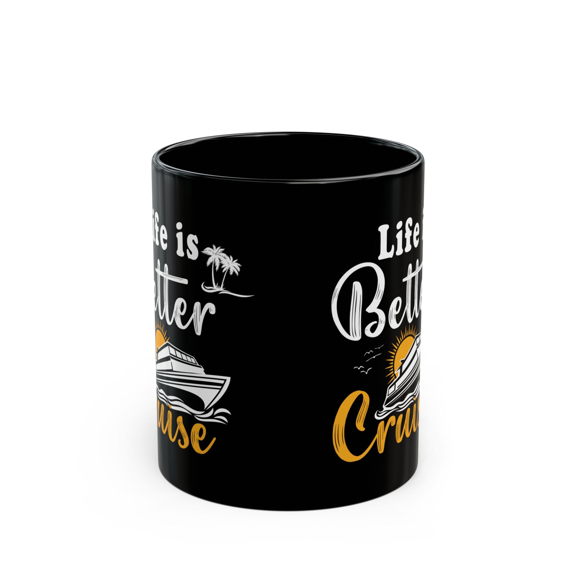 Cruise Lover's Black Mug - 11oz & 15oz