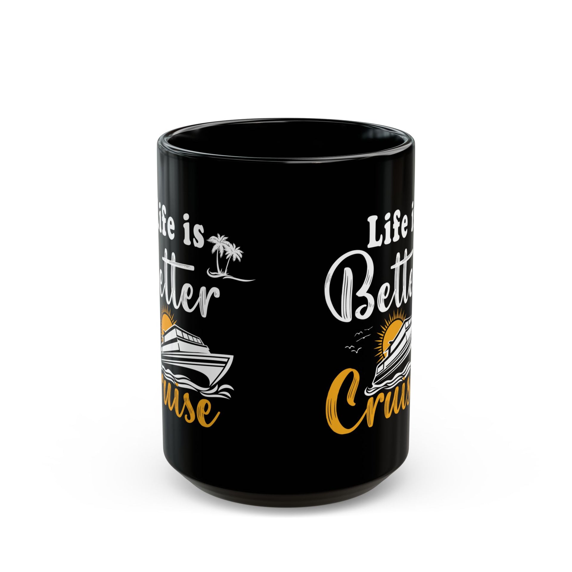 Cruise Lover's Black Mug - 11oz & 15oz